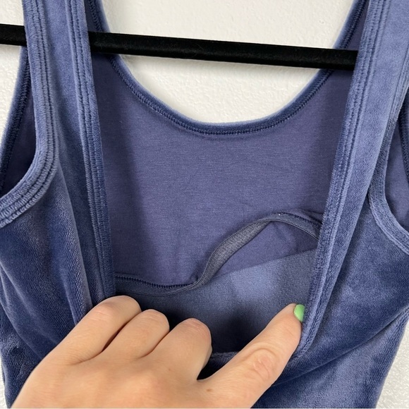 AERIE Offline Cropped Velvet tank Blue Sz‎ XXS - Picture 4 of 6